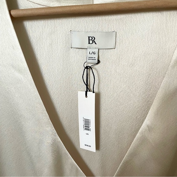 Banana Republic Claudine Satin Mini Dress Ivory Size Large NWT - Picture 4 of 8